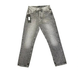 Edwin Hana Classic Straight Crop Rapture Black Wash Denim Jeans Women's 24 NWT